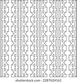  Stylish texture with figures from lines.Abstract geometric black and white pattern for web page, textures, card, poster, fabric, textile. Monochrome graphic repeating design. 