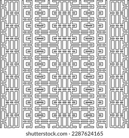 Stylish texture with figures from lines.Abstract geometric black and white pattern for web page, textures, card, poster, fabric, textile. Monochrome graphic repeating design. 