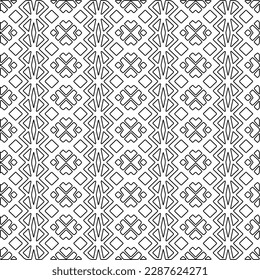  Textura elegante con figuras de líneas.Patrón geométrico en blanco y negro para páginas web, texturas, tarjetas, afiches, tela, textil. Diseño repetitivo gráfico monocromo. 