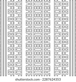 Stylish texture with figures from lines.Abstract geometric black and white pattern for web page, textures, card, poster, fabric, textile. Monochrome graphic repeating design. 
