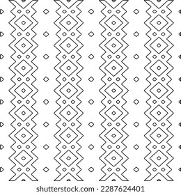  Stylish texture with figures from lines.Abstract geometric black and white pattern for web page, textures, card, poster, fabric, textile. Monochrome graphic repeating design.