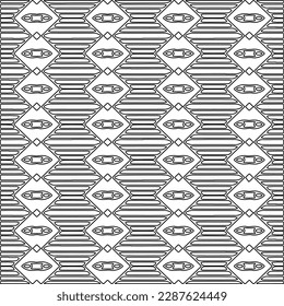  Stylish texture with figures from lines.Abstract geometric black and white pattern for web page, textures, card, poster, fabric, textile. Monochrome graphic repeating design.