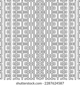 Stylish texture with figures from lines.Abstract geometric black and white pattern for web page, textures, card, poster, fabric, textile. Monochrome graphic repeating design. 