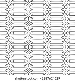  Stylish texture with figures from lines.Abstract geometric black and white pattern for web page, textures, card, poster, fabric, textile. Monochrome graphic repeating design.