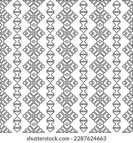  Stilvolle Textur mit Figuren aus Linien.Abstraktes geometrisches Schwarz-Weiß Muster für Webseiten, Texturen, Karten, Poster, Stoff, Textilien. Monochrome grafische Wiederholungsdesign.