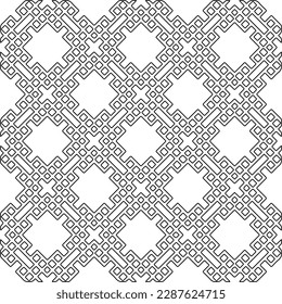 Stilvolle Textur mit Figuren aus Linien.Abstraktes geometrisches Schwarz-Weiß Muster für Webseiten, Texturen, Karten, Poster, Stoff, Textilien. Monochrome grafische Wiederholungsdesign. 