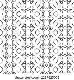  Stylish texture with figures from lines.Abstract geometric black and white pattern for web page, textures, card, poster, fabric, textile. Monochrome graphic repeating design. 