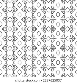  Stilvolle Textur mit Figuren aus Linien.Abstraktes geometrisches Schwarz-Weiß Muster für Webseiten, Texturen, Karten, Poster, Stoff, Textilien. Monochrome grafische Wiederholungsdesign. 