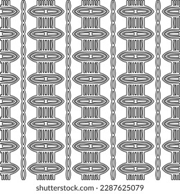  Stylish texture with figures from lines.Abstract geometric black and white pattern for web page, textures, card, poster, fabric, textile. Monochrome graphic repeating design.