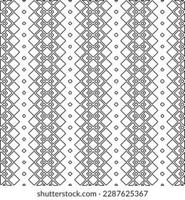  Stylish texture with figures from lines.Abstract geometric black and white pattern for web page, textures, card, poster, fabric, textile. Monochrome graphic repeating design.