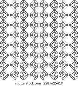  Stilvolle Textur mit Figuren aus Linien.Abstraktes geometrisches Schwarz-Weiß Muster für Webseiten, Texturen, Karten, Poster, Stoff, Textilien. Monochrome grafische Wiederholungsdesign.