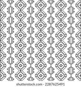  Stylish texture with figures from lines.Abstract geometric black and white pattern for web page, textures, card, poster, fabric, textile. Monochrome graphic repeating design.