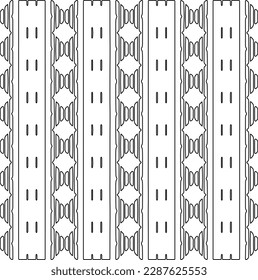  Stylish texture with figures from lines.Abstract geometric black and white pattern for web page, textures, card, poster, fabric, textile. Monochrome graphic repeating design.