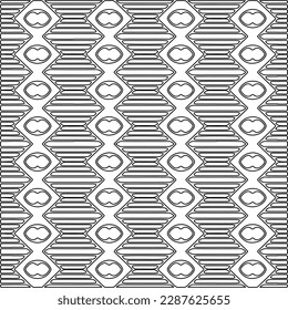  Textura elegante con figuras de líneas.Patrón geométrico en blanco y negro para páginas web, texturas, tarjetas, afiches, tela, textil. Diseño repetitivo gráfico monocromo.