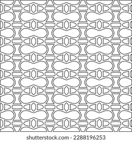  Stylish texture with figures from lines.Abstract geometric black and white pattern for web page, textures, card, poster, fabric, textile. Monochrome graphic repeating design. 