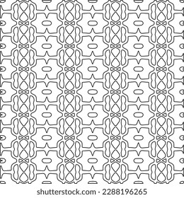  Textura elegante con figuras de líneas.Patrón geométrico en blanco y negro para páginas web, texturas, tarjetas, afiches, tela, textil. Diseño repetitivo gráfico monocromo. 