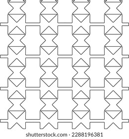  Stilvolle Textur mit Figuren aus Linien.Abstraktes geometrisches Schwarz-Weiß Muster für Webseiten, Texturen, Karten, Poster, Stoff, Textilien. Monochrome grafische Wiederholungsdesign. 