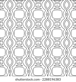  Stylish texture with figures from lines.Abstract geometric black and white pattern for web page, textures, card, poster, fabric, textile. Monochrome graphic repeating design. 