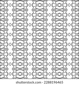  Stylish texture with figures from lines.Abstract geometric black and white pattern for web page, textures, card, poster, fabric, textile. Monochrome graphic repeating design. 