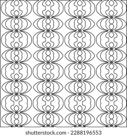  Stylish texture with figures from lines.Abstract geometric black and white pattern for web page, textures, card, poster, fabric, textile. Monochrome graphic repeating design. 