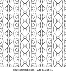  Stylish texture with figures from lines.Abstract geometric black and white pattern for web page, textures, card, poster, fabric, textile. Monochrome graphic repeating design. 