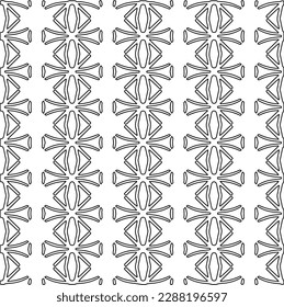  Stylish texture with figures from lines.Abstract geometric black and white pattern for web page, textures, card, poster, fabric, textile. Monochrome graphic repeating design. 