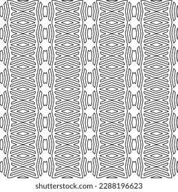  Textura elegante con figuras de líneas.Patrón geométrico en blanco y negro para páginas web, texturas, tarjetas, afiches, tela, textil. Diseño repetitivo gráfico monocromo. 