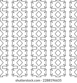  Stylish texture with figures from lines.Abstract geometric black and white pattern for web page, textures, card, poster, fabric, textile. Monochrome graphic repeating design. 