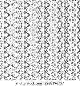  Stylish texture with figures from lines.Abstract geometric black and white pattern for web page, textures, card, poster, fabric, textile. Monochrome graphic repeating design. 