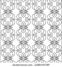  Stylish texture with figures from lines.Abstract geometric black and white pattern for web page, textures, card, poster, fabric, textile. Monochrome graphic repeating design. 