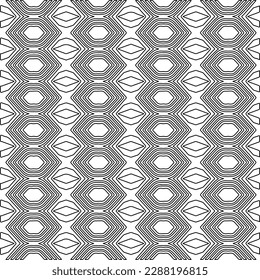  Stylish texture with figures from lines.Abstract geometric black and white pattern for web page, textures, card, poster, fabric, textile. Monochrome graphic repeating design. 