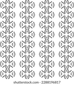  Stylish texture with figures from lines.Abstract geometric black and white pattern for web page, textures, card, poster, fabric, textile. Monochrome graphic repeating design. 