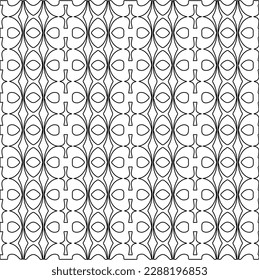  Stylish texture with figures from lines.Abstract geometric black and white pattern for web page, textures, card, poster, fabric, textile. Monochrome graphic repeating design. 