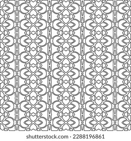  Stylish texture with figures from lines.Abstract geometric black and white pattern for web page, textures, card, poster, fabric, textile. Monochrome graphic repeating design. 