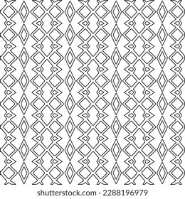  Stylish texture with figures from lines.Abstract geometric black and white pattern for web page, textures, card, poster, fabric, textile. Monochrome graphic repeating design. 