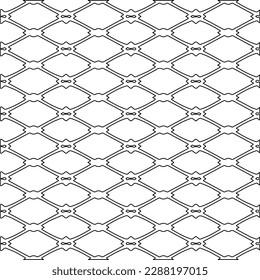  Stylish texture with figures from lines.Abstract geometric black and white pattern for web page, textures, card, poster, fabric, textile. Monochrome graphic repeating design. 
