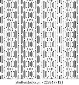  Stilvolle Textur mit Figuren aus Linien.Abstraktes geometrisches Schwarz-Weiß Muster für Webseiten, Texturen, Karten, Poster, Stoff, Textilien. Monochrome grafische Wiederholungsdesign. 