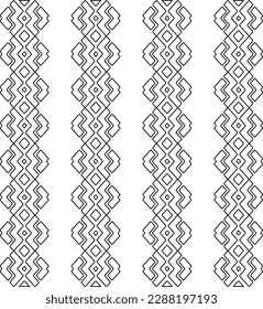  Stylish texture with figures from lines.Abstract geometric black and white pattern for web page, textures, card, poster, fabric, textile. Monochrome graphic repeating design. 