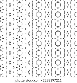  Stylish texture with figures from lines.Abstract geometric black and white pattern for web page, textures, card, poster, fabric, textile. Monochrome graphic repeating design. 