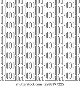  Stylish texture with figures from lines.Abstract geometric black and white pattern for web page, textures, card, poster, fabric, textile. Monochrome graphic repeating design. 