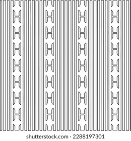  Stylish texture with figures from lines.Abstract geometric black and white pattern for web page, textures, card, poster, fabric, textile. Monochrome graphic repeating design. 