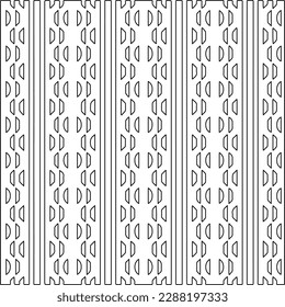  Stilvolle Textur mit Figuren aus Linien.Abstraktes geometrisches Schwarz-Weiß Muster für Webseiten, Texturen, Karten, Poster, Stoff, Textilien. Monochrome grafische Wiederholungsdesign. 