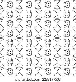  Stylish texture with figures from lines.Abstract geometric black and white pattern for web page, textures, card, poster, fabric, textile. Monochrome graphic repeating design. 