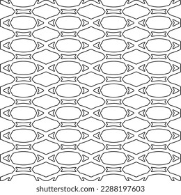  Stylish texture with figures from lines.Abstract geometric black and white pattern for web page, textures, card, poster, fabric, textile. Monochrome graphic repeating design. 