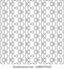  Stylish texture with figures from lines.Abstract geometric black and white pattern for web page, textures, card, poster, fabric, textile. Monochrome graphic repeating design. 