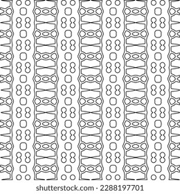  Stylish texture with figures from lines.Abstract geometric black and white pattern for web page, textures, card, poster, fabric, textile. Monochrome graphic repeating design. 