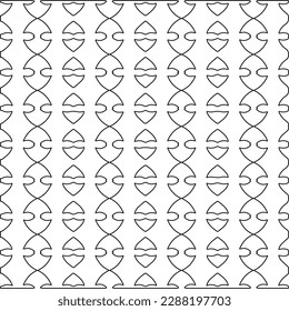  Stylish texture with figures from lines.Abstract geometric black and white pattern for web page, textures, card, poster, fabric, textile. Monochrome graphic repeating design. 
