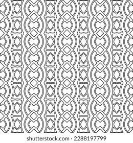  Textura elegante con figuras de líneas.Patrón geométrico en blanco y negro para páginas web, texturas, tarjetas, afiches, tela, textil. Diseño repetitivo gráfico monocromo. 