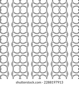  Stylish texture with figures from lines.Abstract geometric black and white pattern for web page, textures, card, poster, fabric, textile. Monochrome graphic repeating design. 