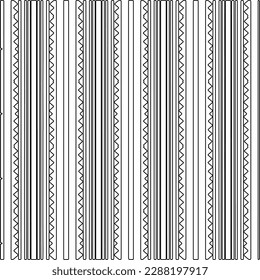  Stylish texture with figures from lines.Abstract geometric black and white pattern for web page, textures, card, poster, fabric, textile. Monochrome graphic repeating design. 